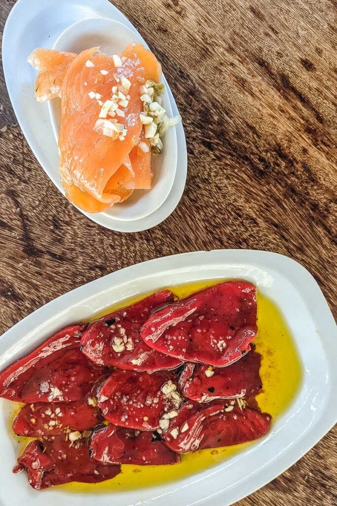 Wood-fired peppers in San Sebastian