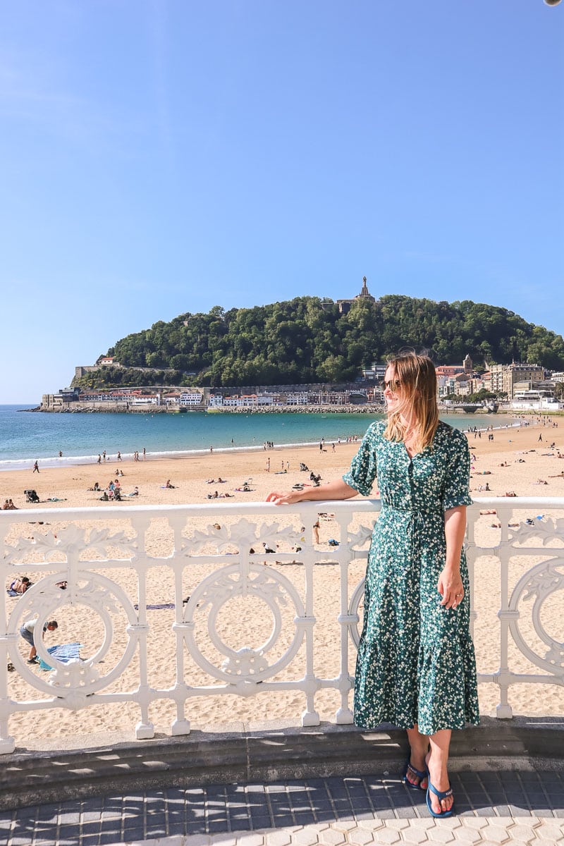 Enjoying the beach in San Sebastian