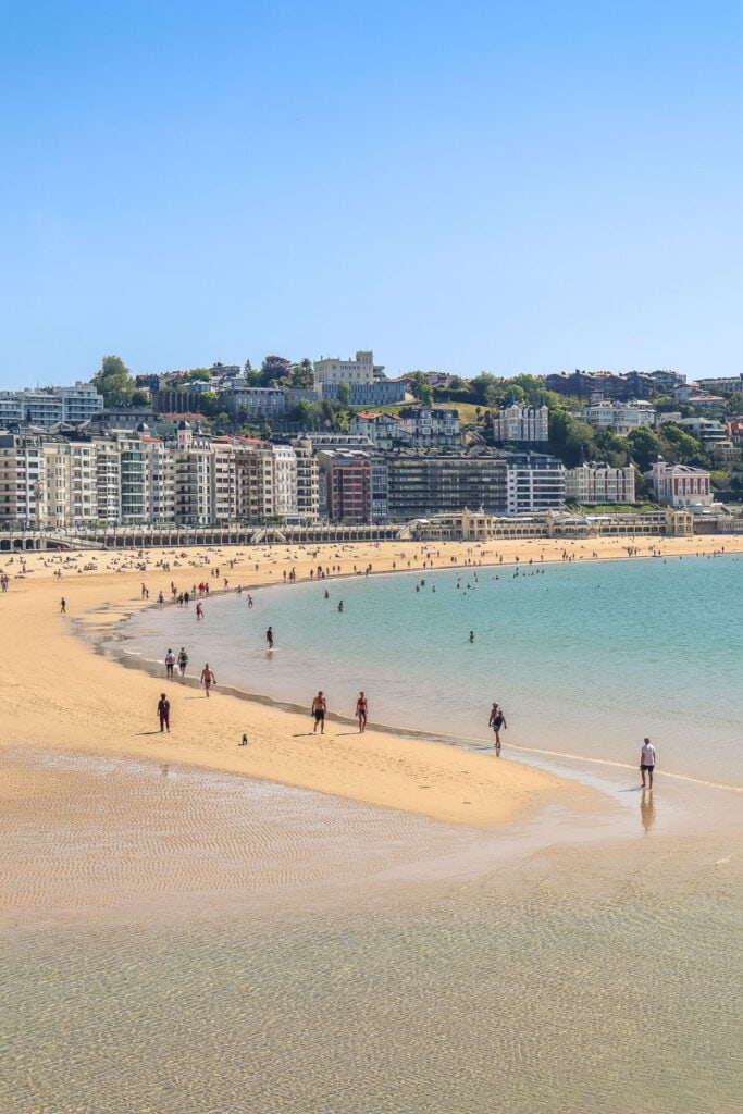 visit llanes spain La Concha beach in San Sebastian