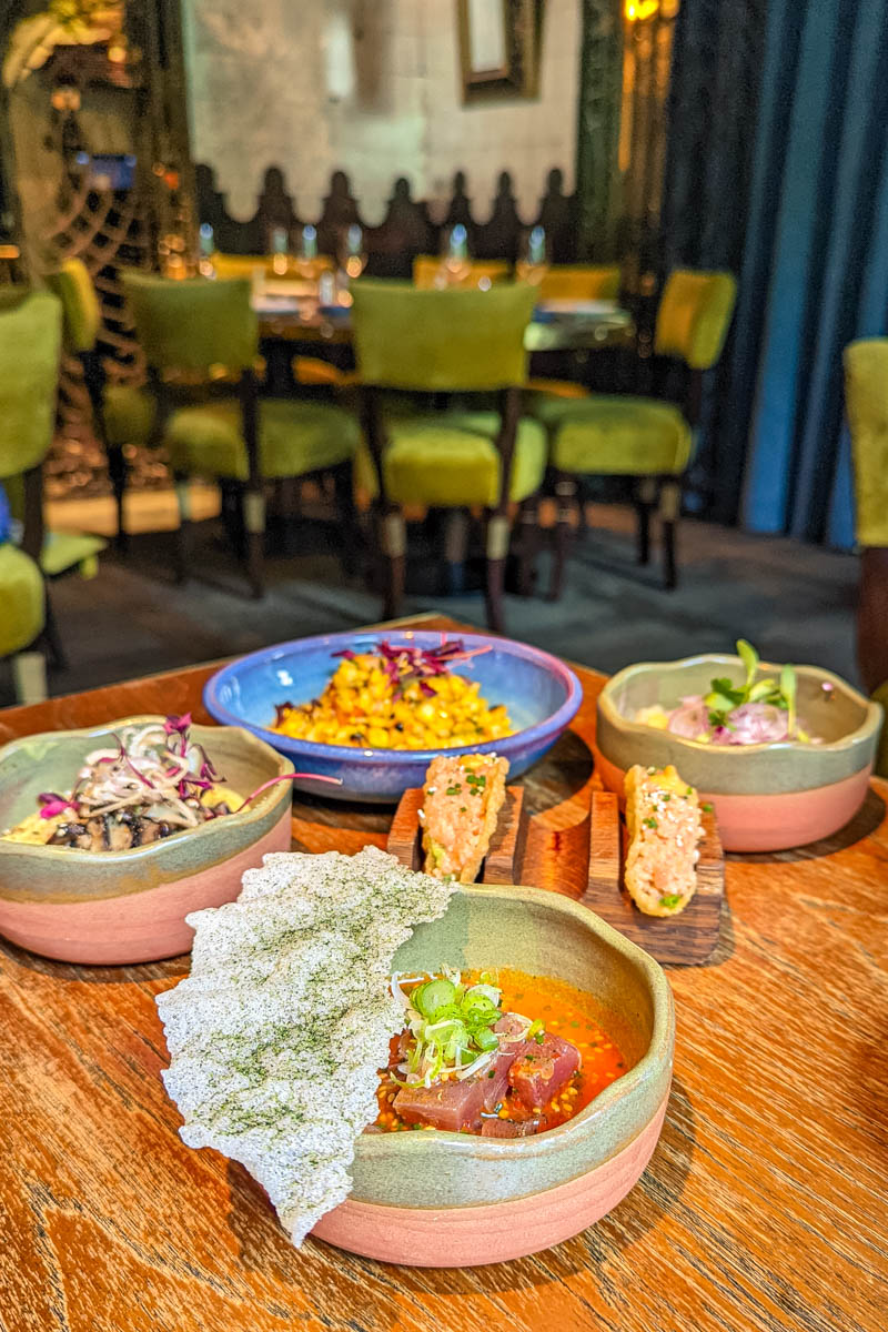 Dishes at Coya Mayfair