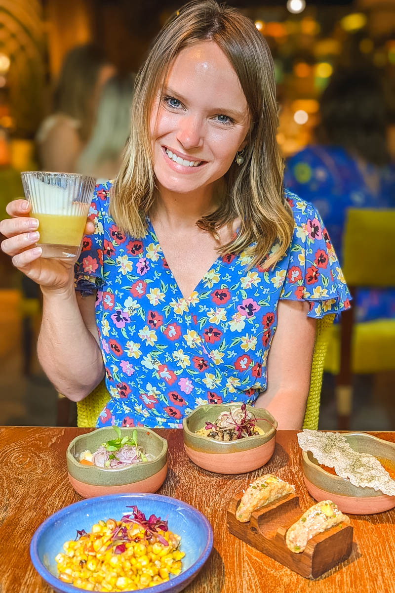 Enjoying the lunch menu at Coya Mayfair