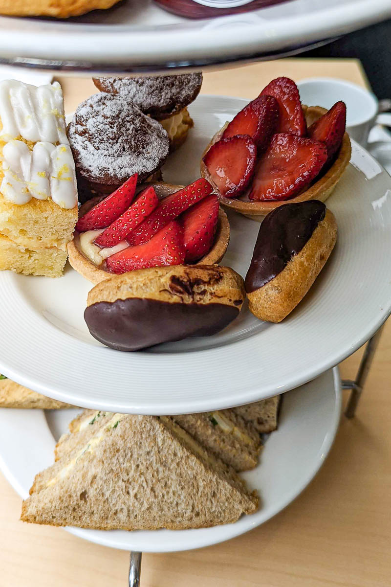 Tasty sweet treats on the afternoon tea platter