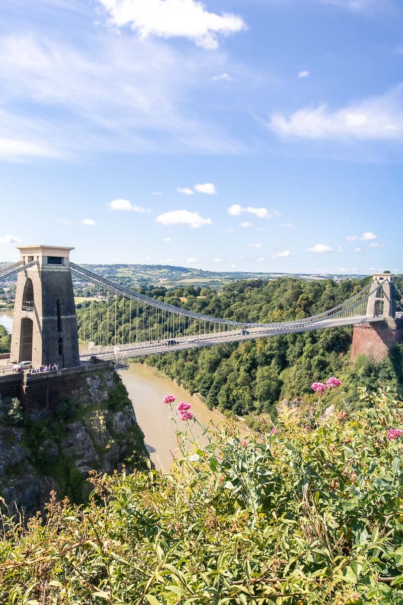 Clifton Suspension Bridge in the summer