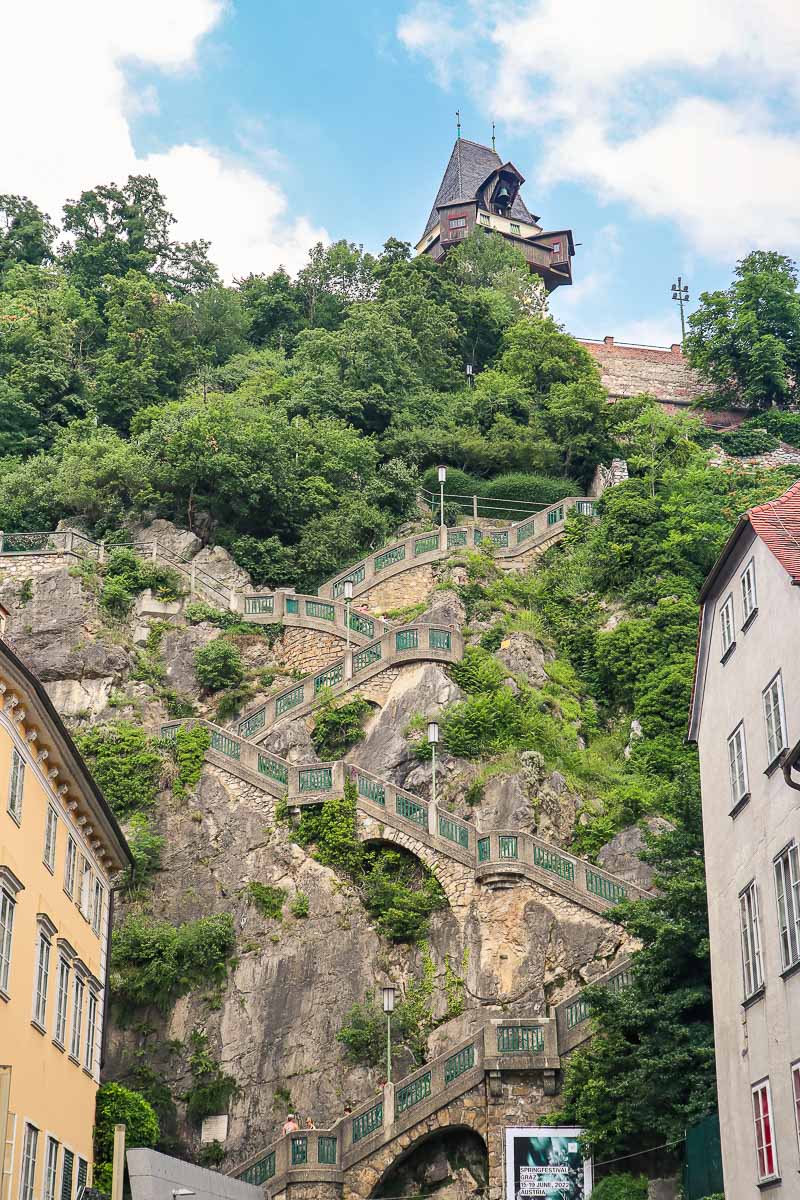 Climbing up to Schlossberg