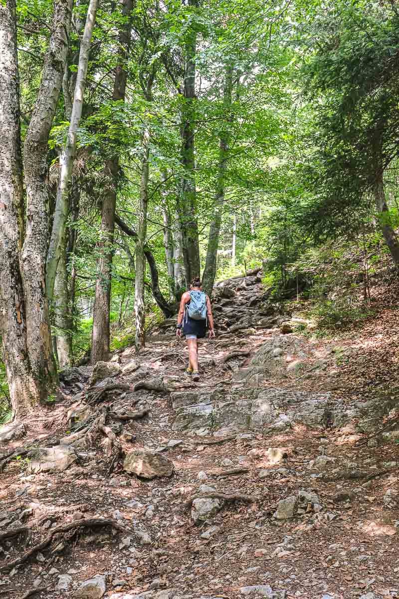 Hiking up Schockl