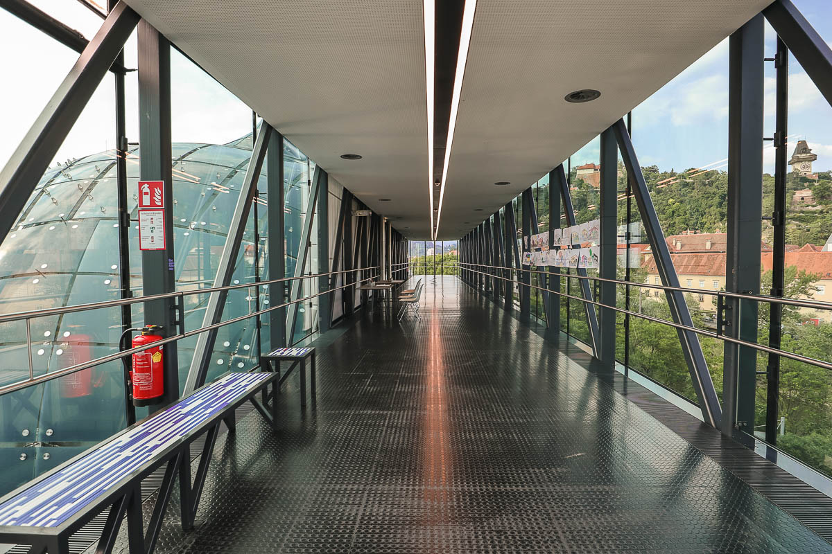 Inside the Kunsthaus Graz