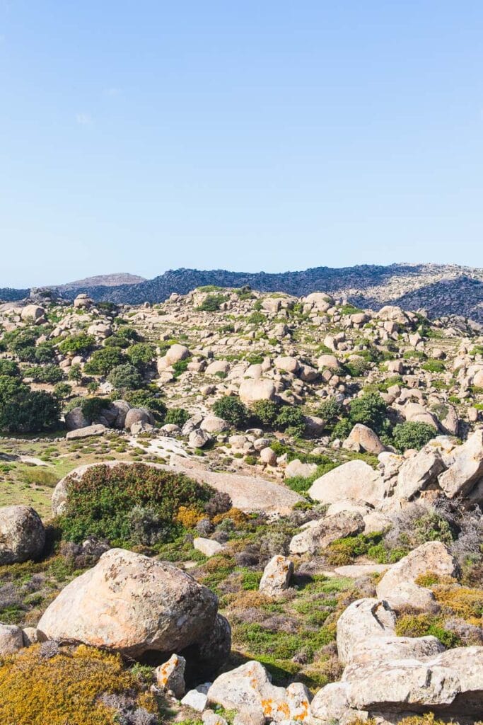 Unusual granite rocks in Volax, Tinos