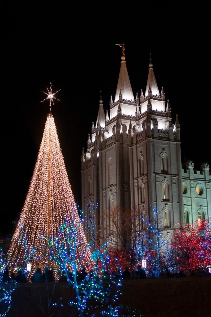 Christmas lights in Temple Square, Salt Lake City