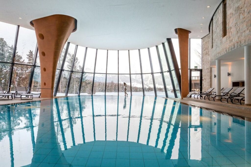 Beautiful pool at Grand Hotel Kronenhof