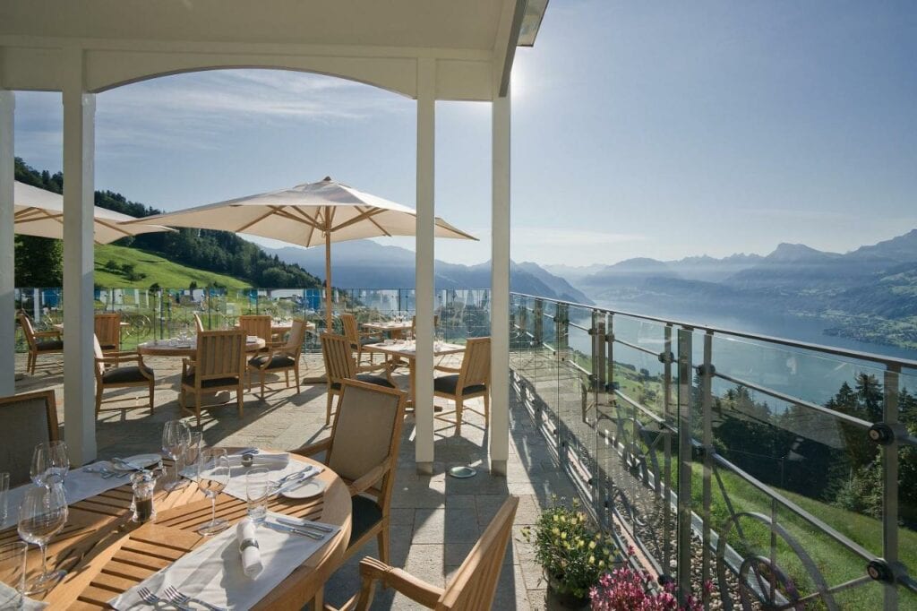 Spectacular views from Hotel Villa Honegg