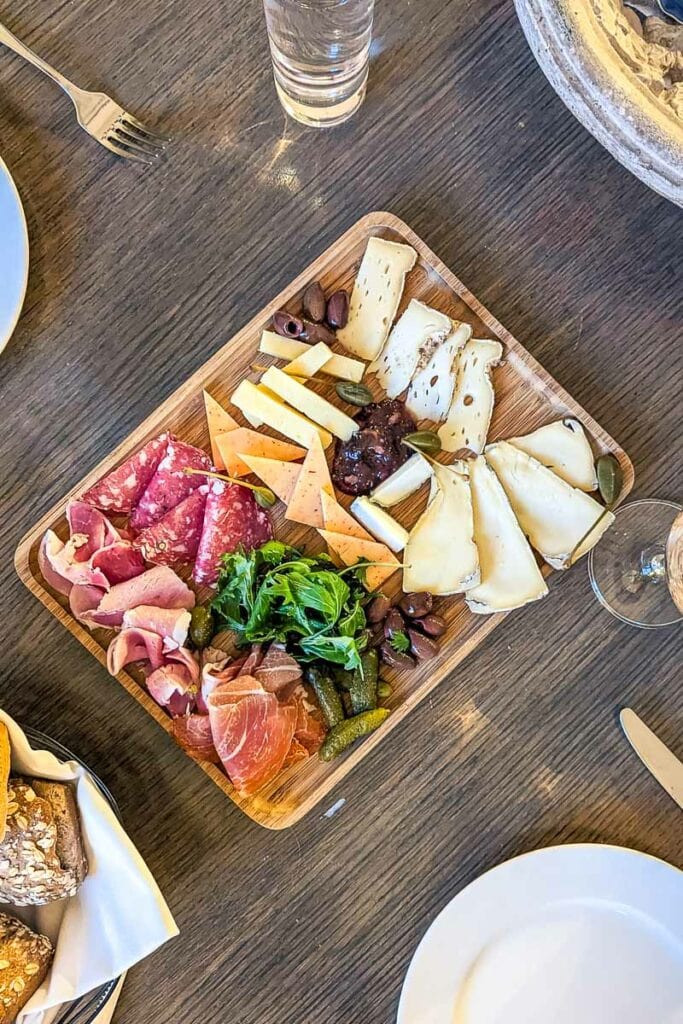 Charcuterie platter at Les Carrasses