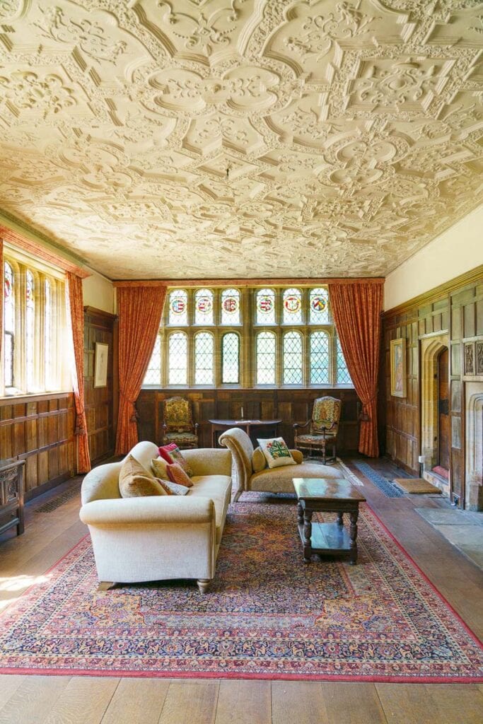 One of the grand rooms inside the Tudor manor