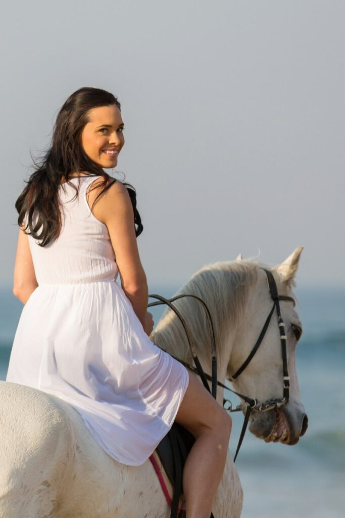 Horse riding on the beach