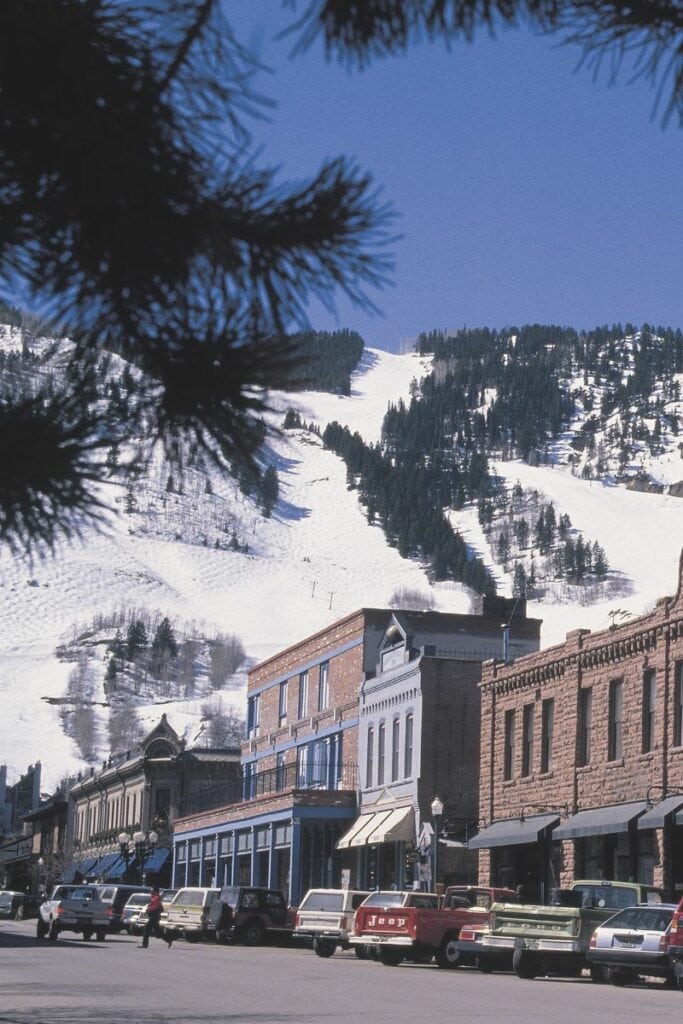 Aspen downtown in winter