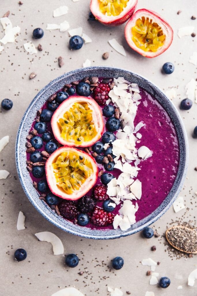 Smoothie bowls are popular breakfasts in Tulum