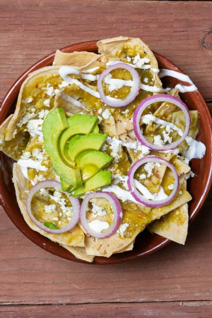 Chilaquiles are a popular breakfast in Tulum