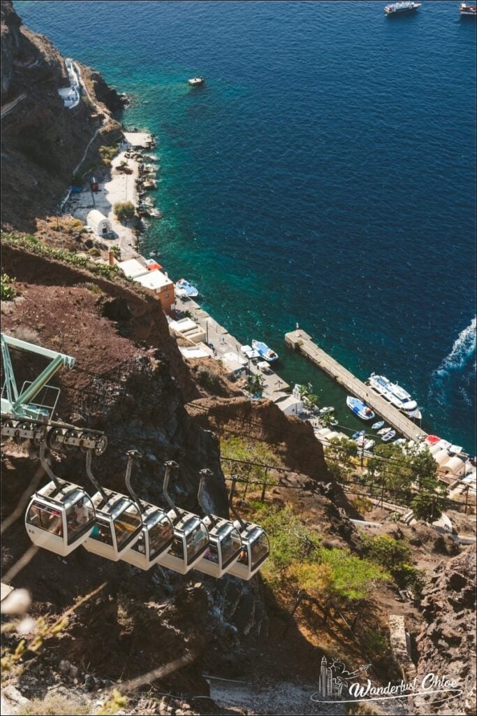 Fira cable car Santorini