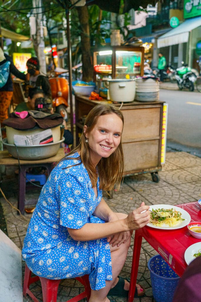 enjoying our hoi an food tour