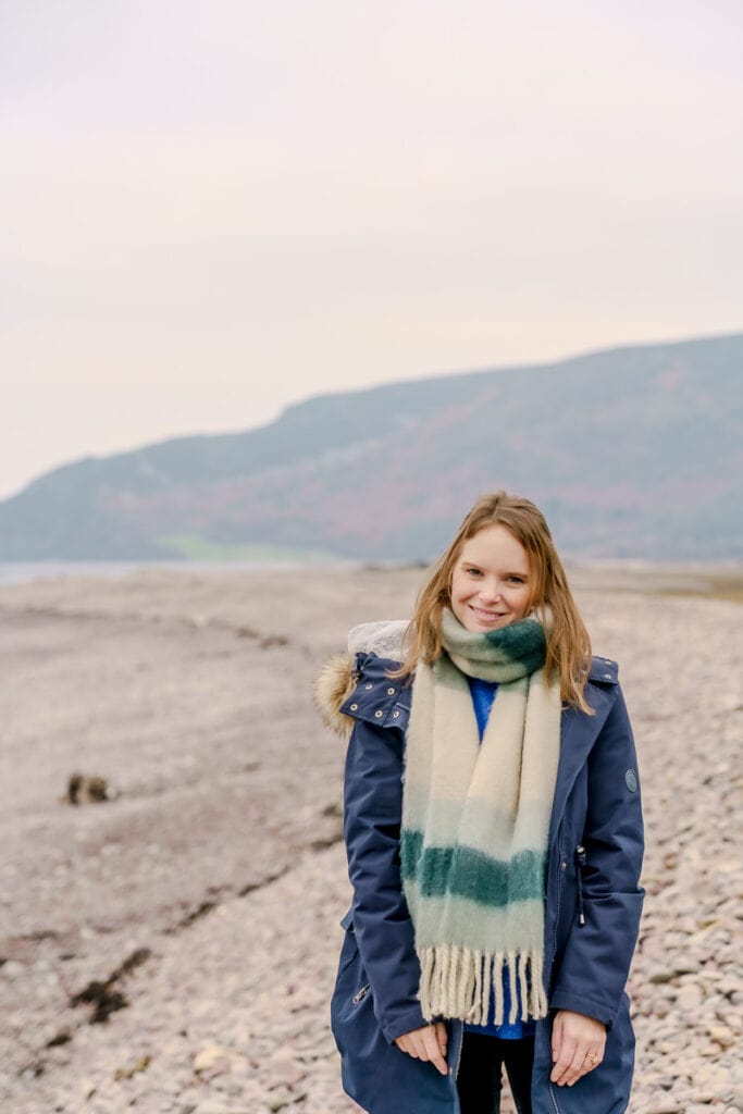 on the beach in Porlock Weir