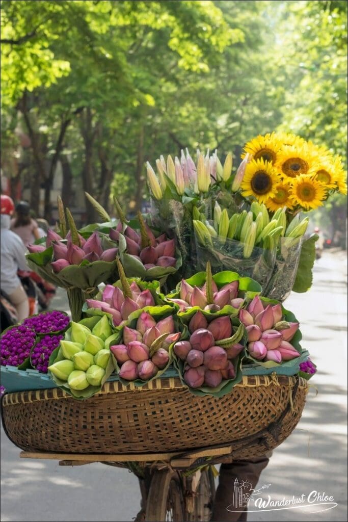 street seller in hanoi