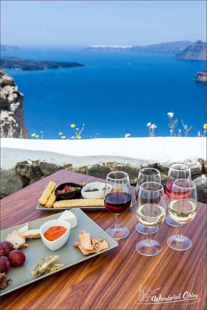 wine tasting in Santorini