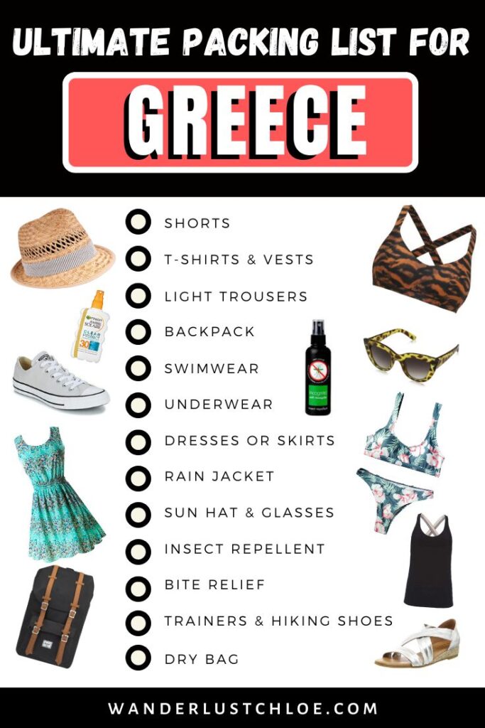 Greece packing list