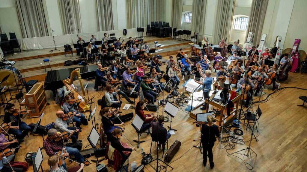 Dad conducting an orchestra