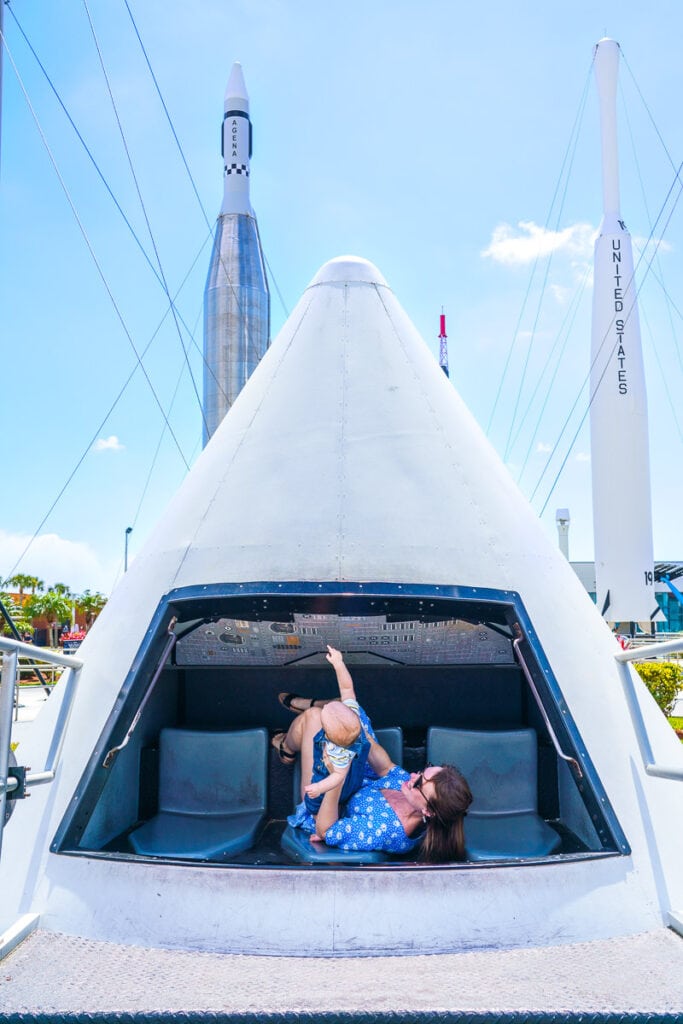 Kid playing in Rocket Garden