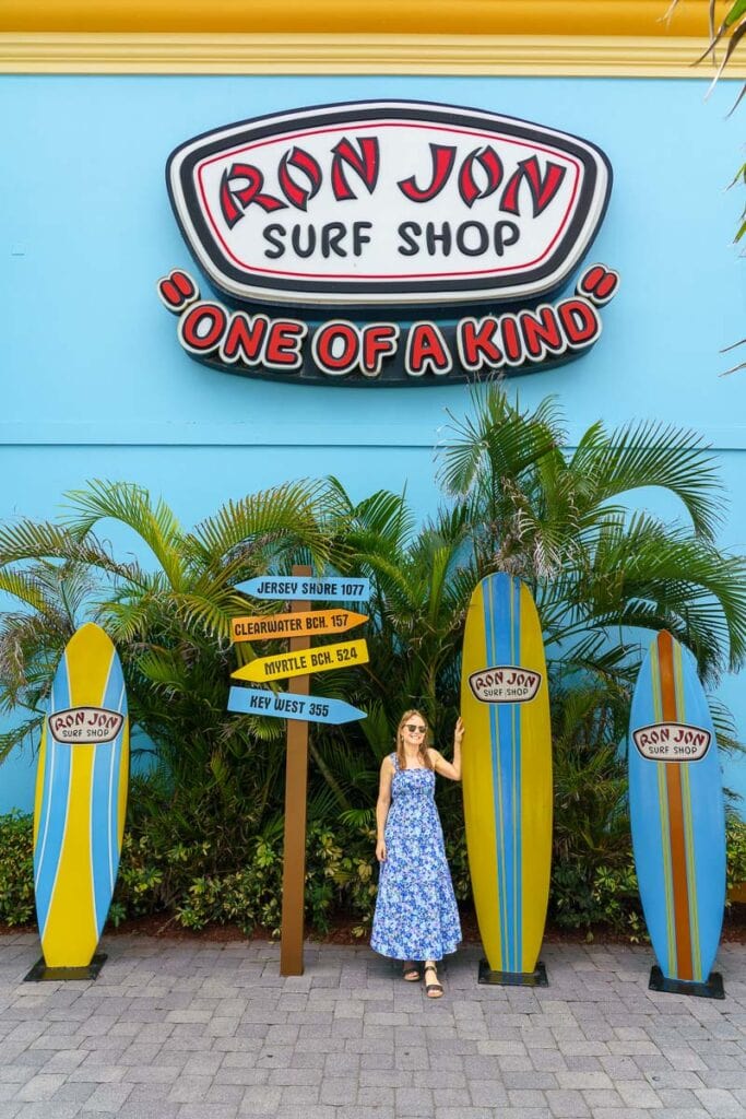 Outside Ron Jon Surf Shop Cocoa Beach