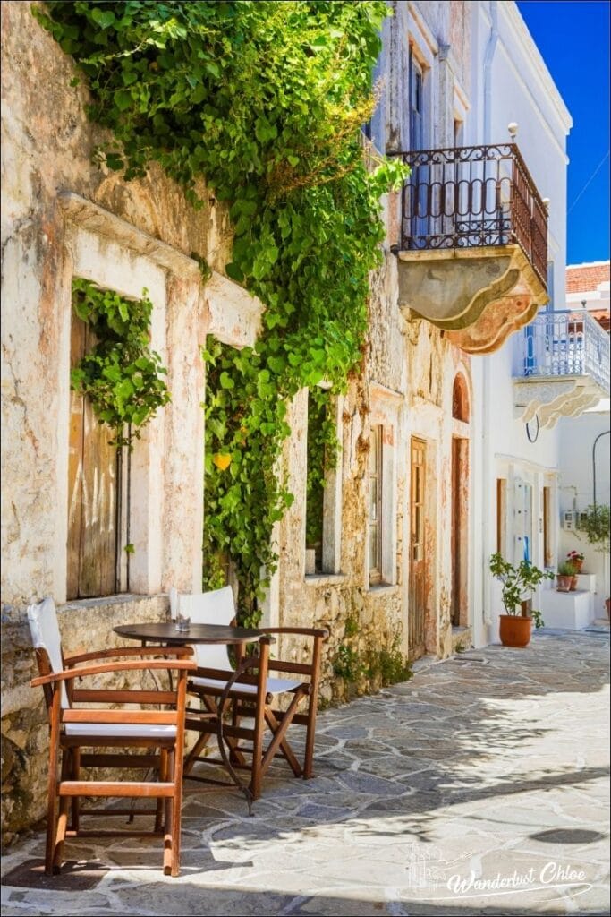streets of Naxos island