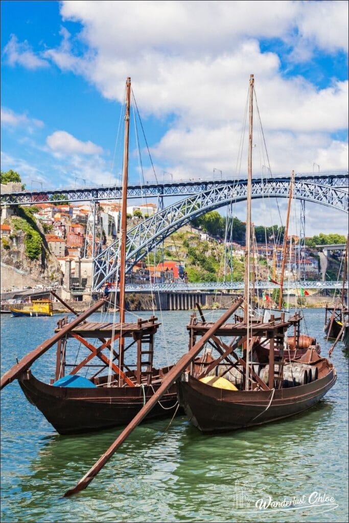 Boats on the Douro River in Porto