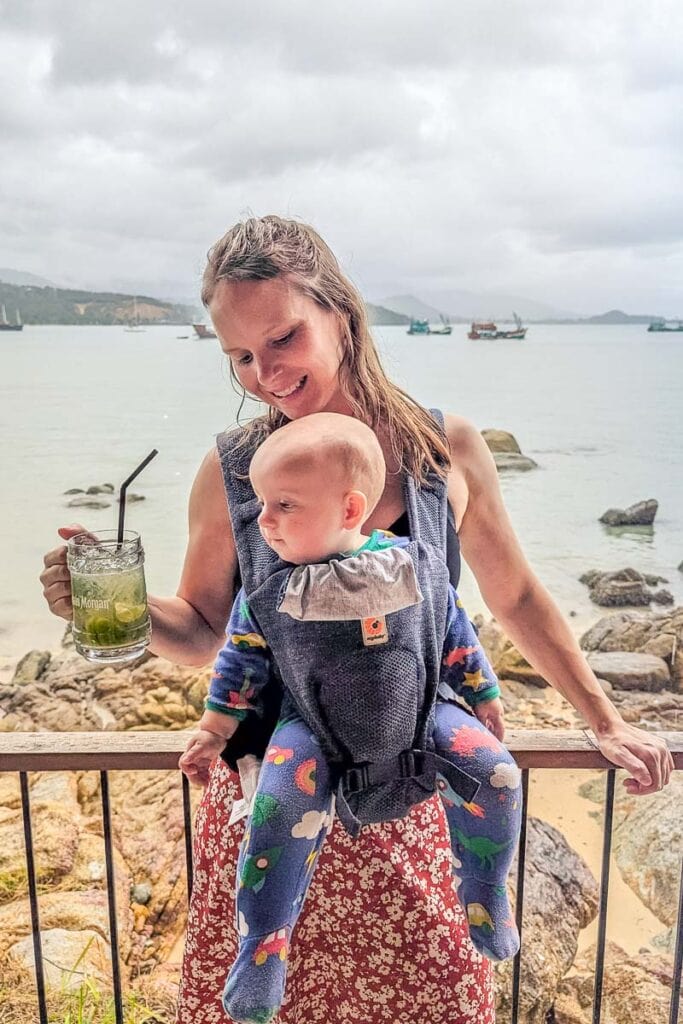 using baby carrier in koh samui