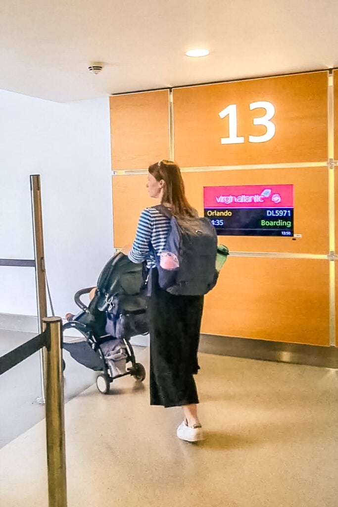 boarding the plane as late as possible