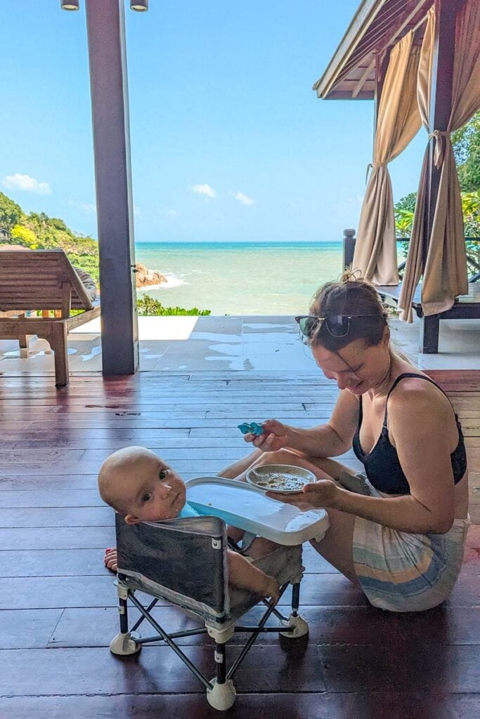 feeding a baby in thailand