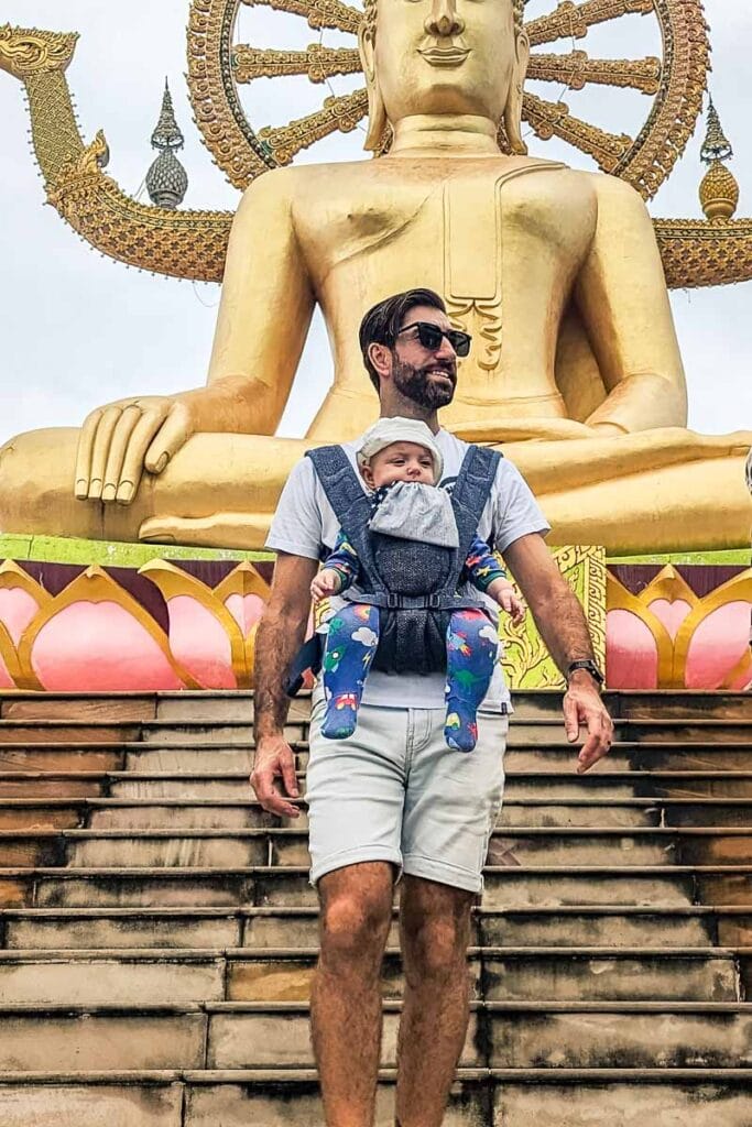 temple with baby in thailand