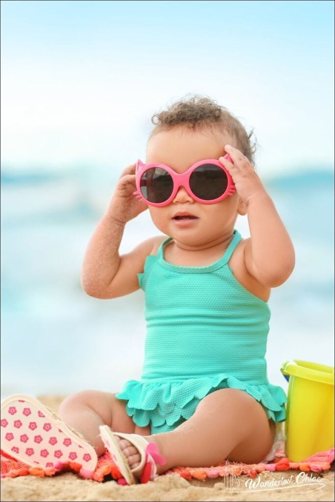 toddler on the beach