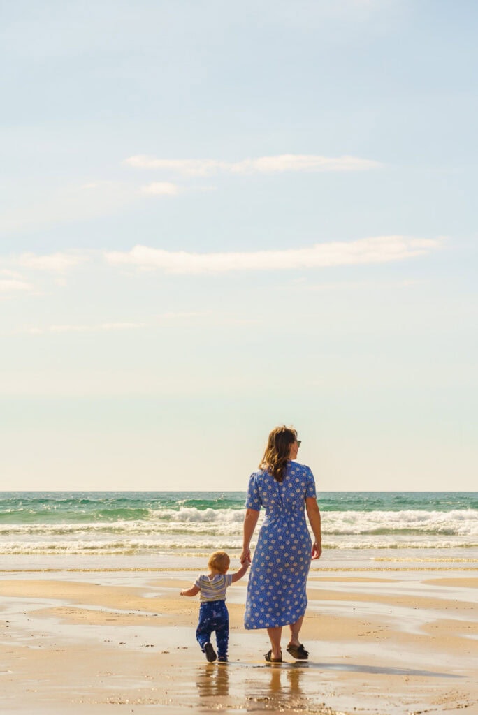 Fistral Beach with kids