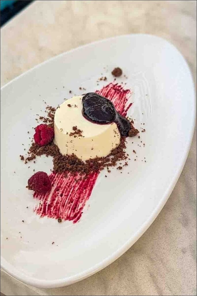 panna cotta at Il Palazzo