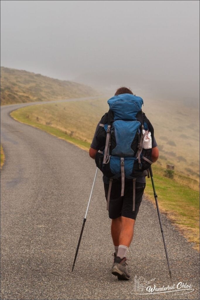 Pilgrim on Camino de Santiago