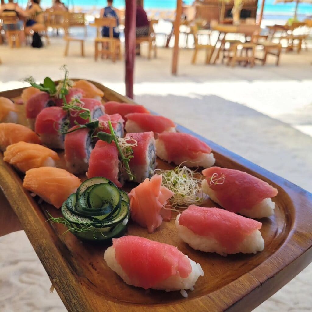 Sushi for lunch at La Playa de Nana