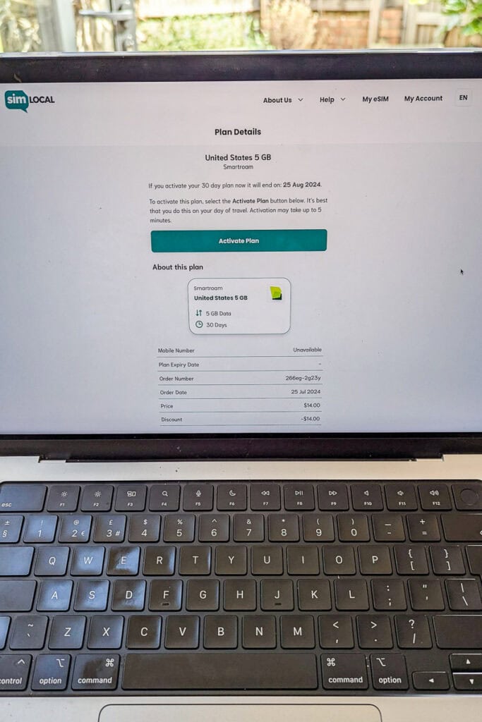 Sim local email confirmation
