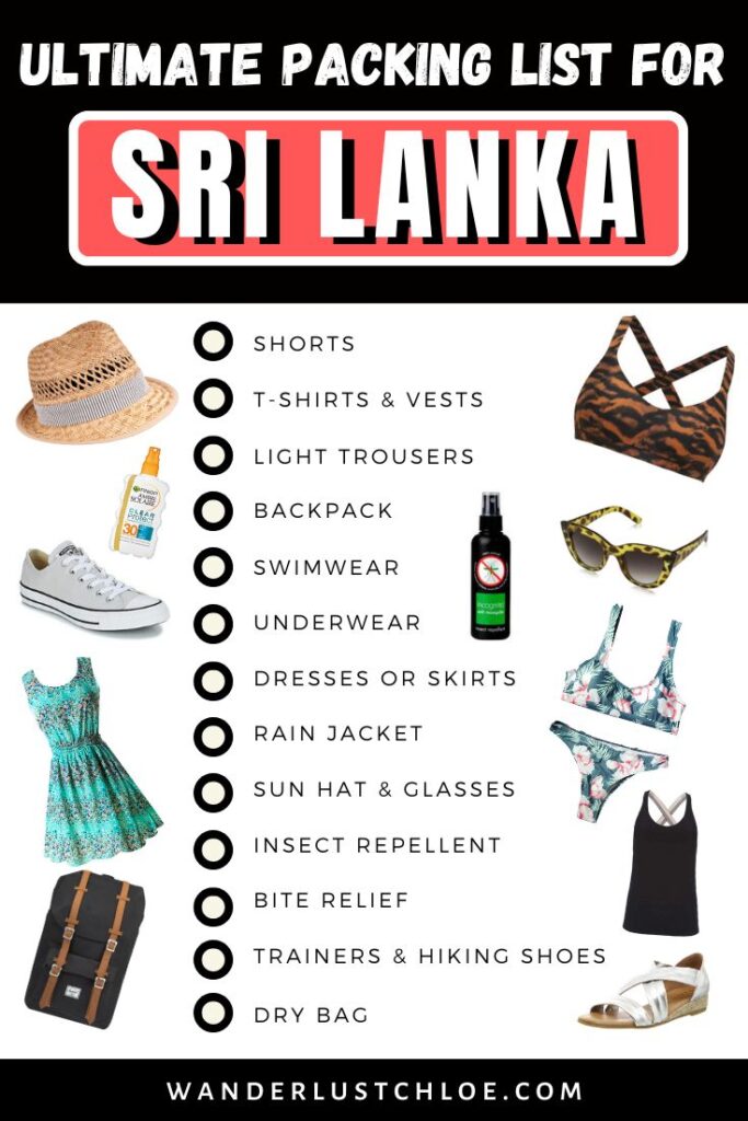 sri lanka packing list
