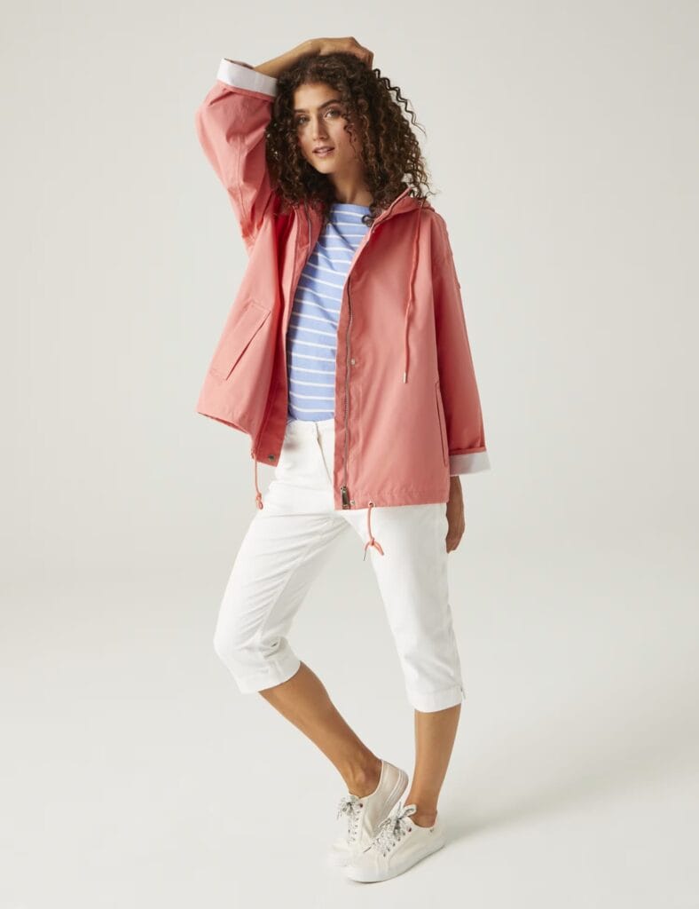 Sarika Hooded Funnel Neck Raincoat
