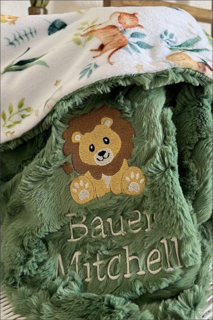 lion baby blanket