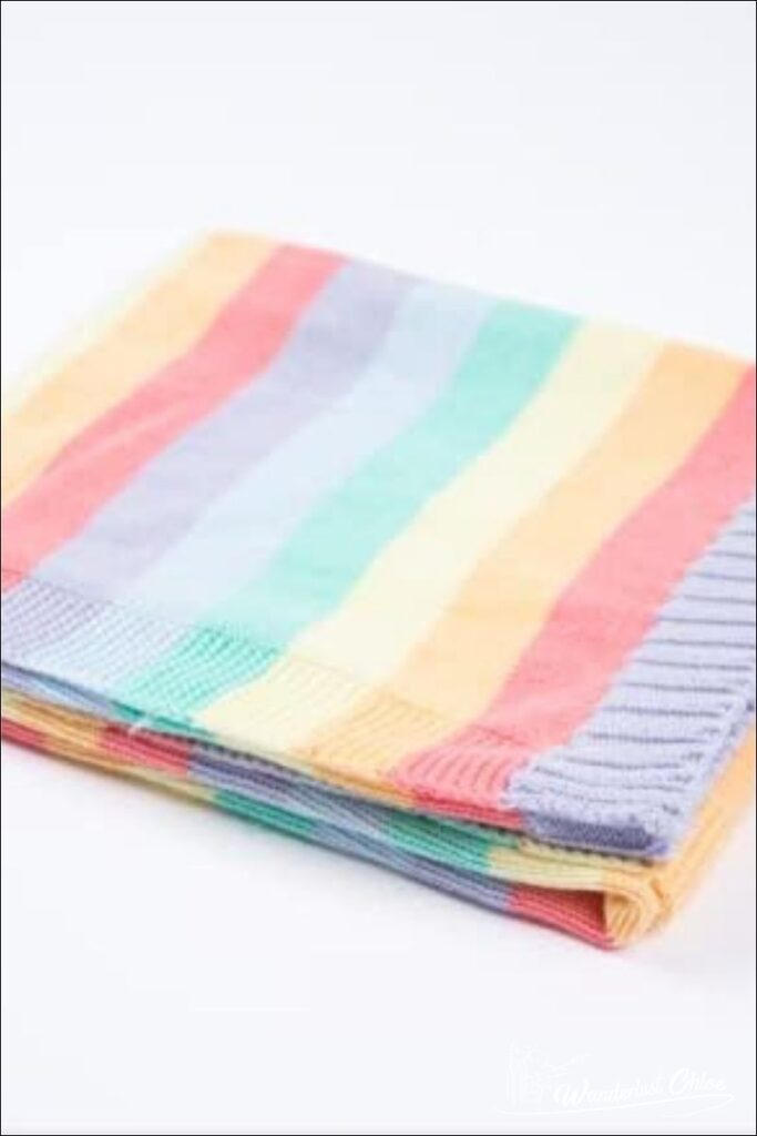 pastel rainbow baby blanket