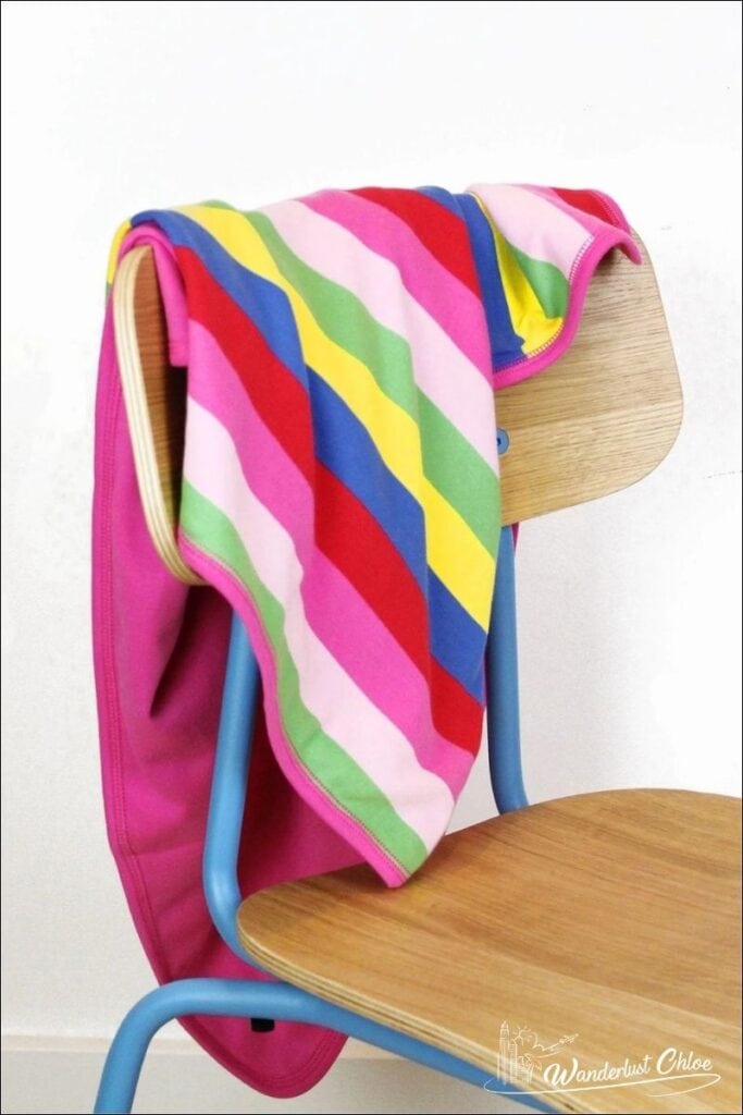 striped baby blanket