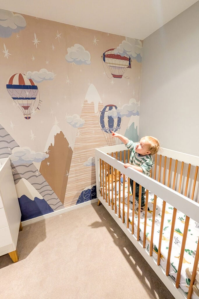 seeing his new nursery