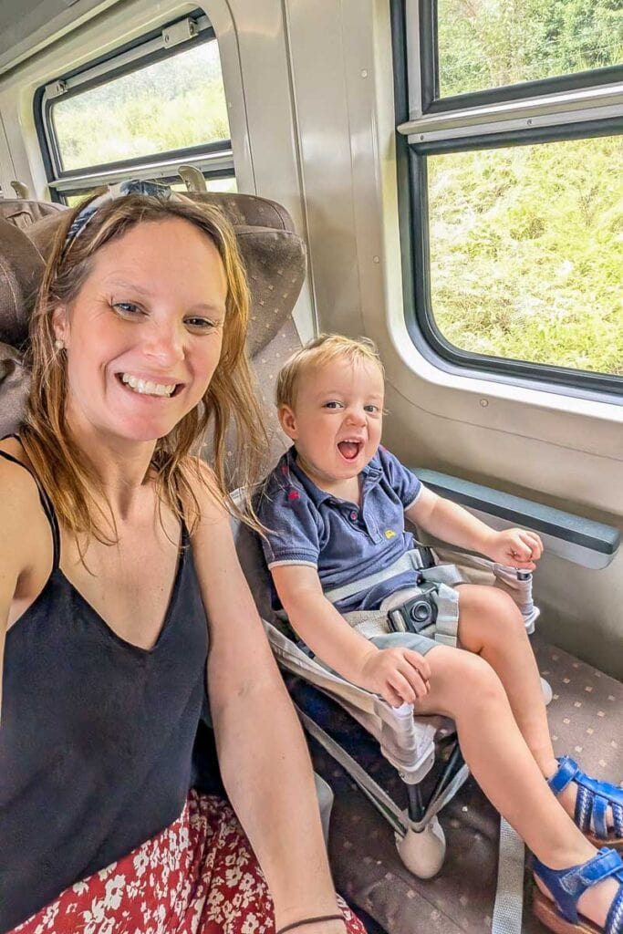 kandy train with a toddler