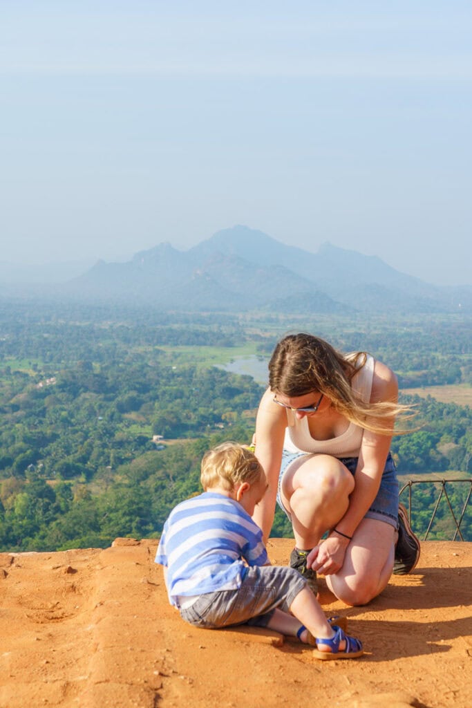 visiting sigiriya with toddler