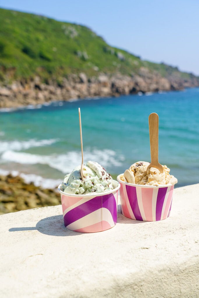 Ice cream at Lamorna Cove Cafe
